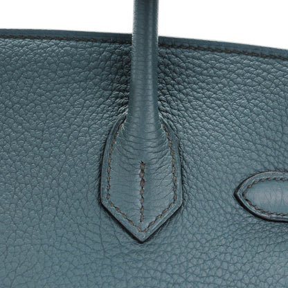 Hermes Taurillon Clemence Birkin 30 Bleu Orage 25 of 26
