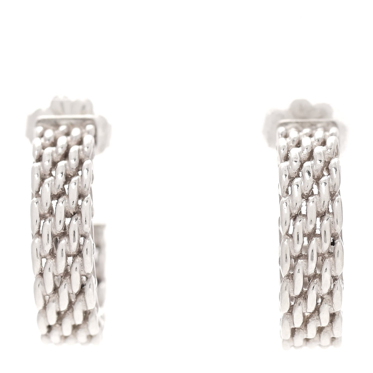 Tiffany Sterling Silver Narrow Somerset Hoop Earrings 1 of 5