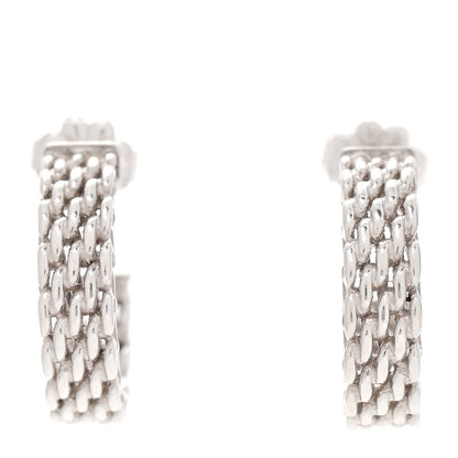 Tiffany Sterling Silver Narrow Somerset Hoop Earrings 1 of 5