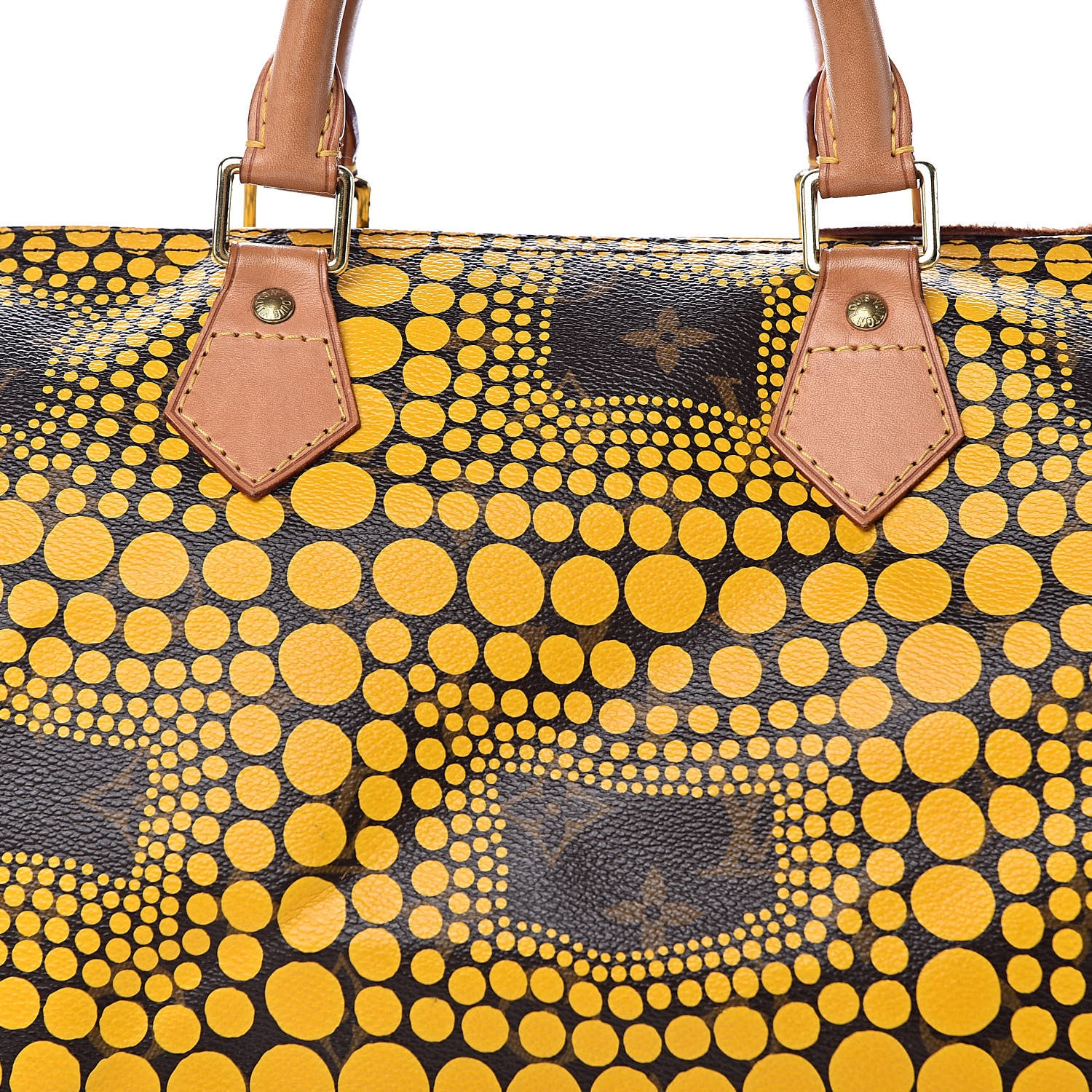 Louis Vuitton Monogram Kusama Town Speedy 30 Yellow 8 of 15