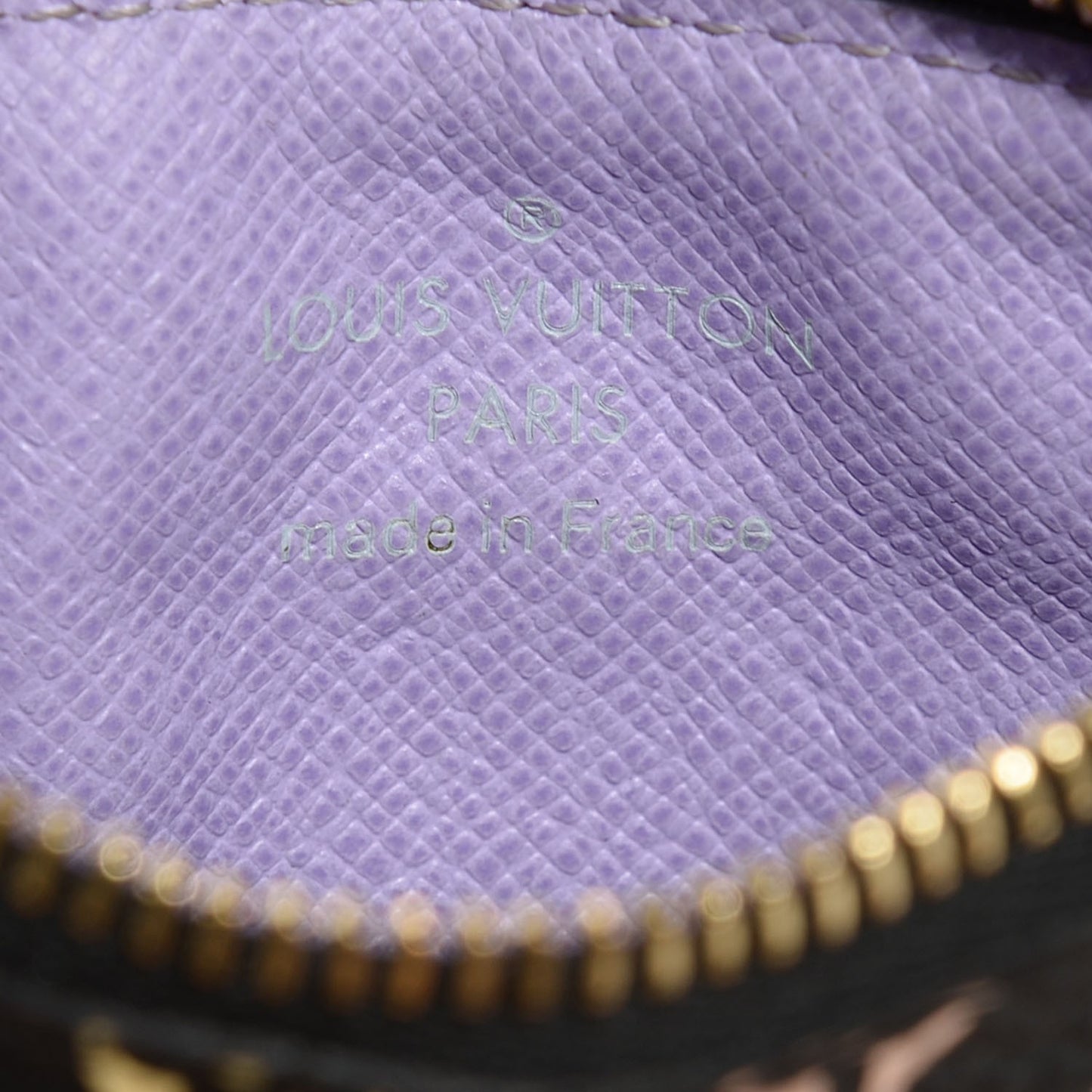 Monogram Multicolor Key Pouch Black Violet