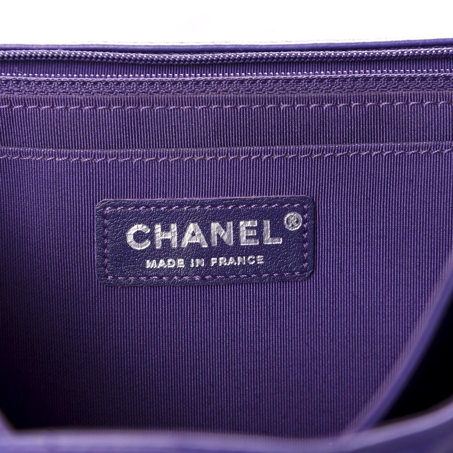 Chanel Lambskin Chevron Jumbo Leo Lion Flap Violet Fonce 7 of 11