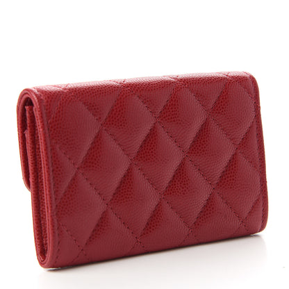 Chanel Caviar Quilted Flap Card Holder Dark Pink 3 of 11