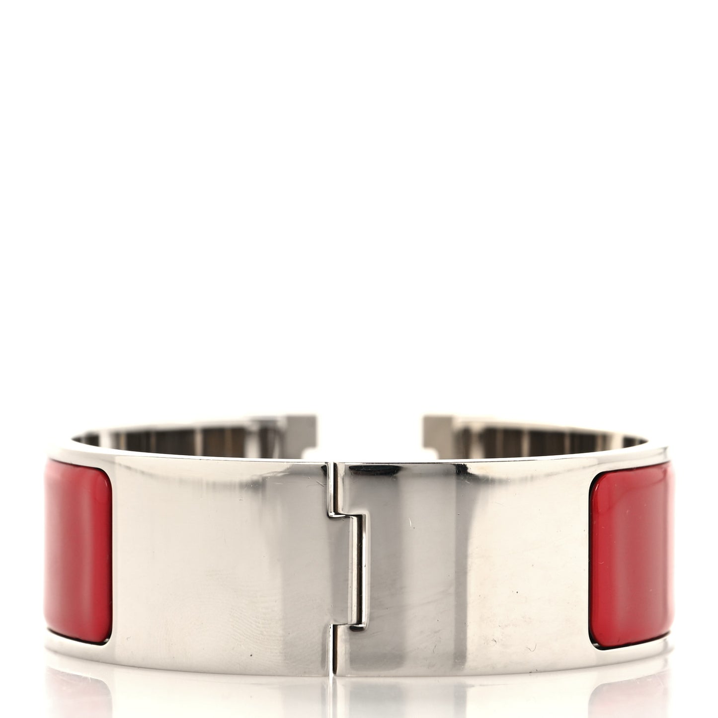 Enamel Wide Clic Clac H Bracelet PM Rouge Bandana