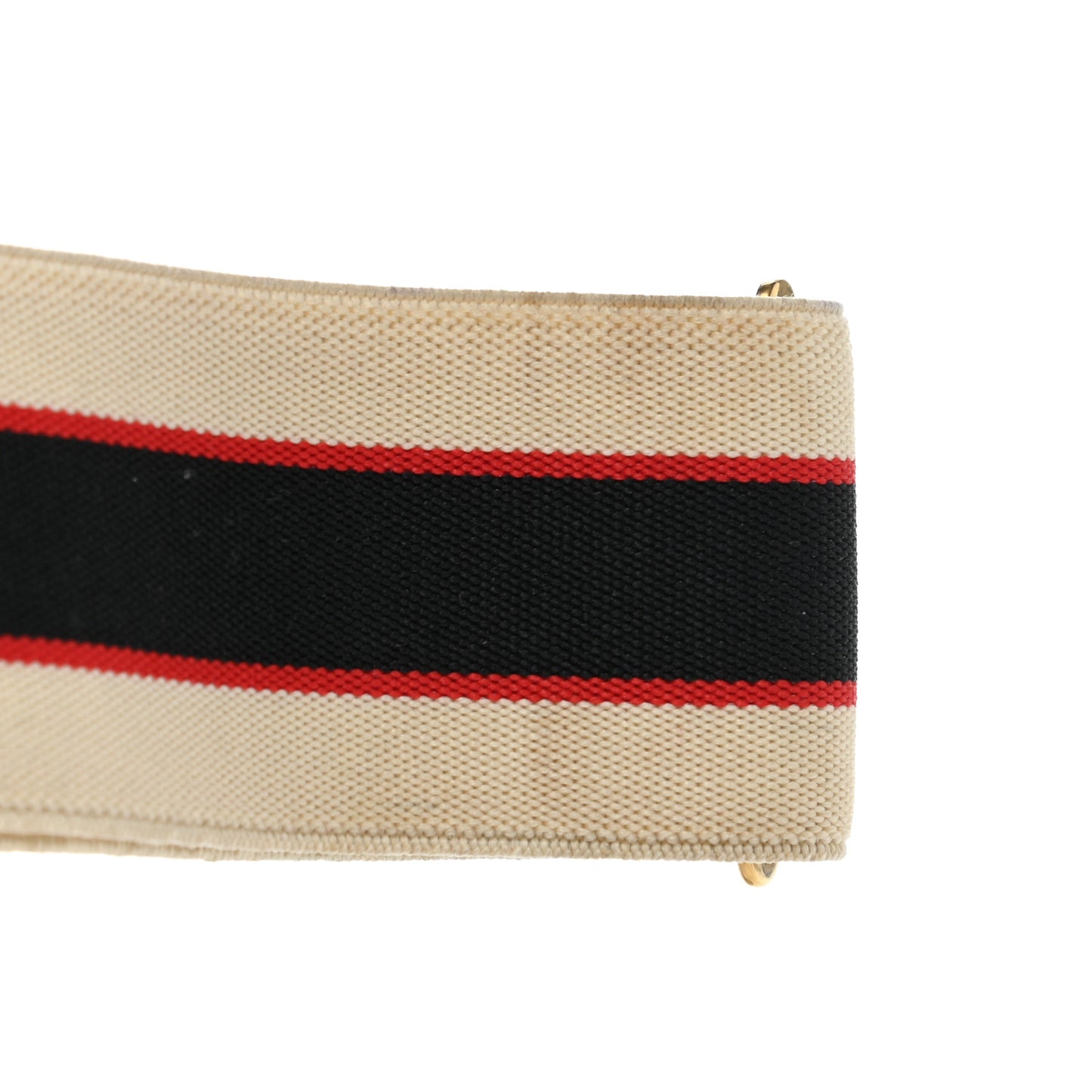 Jacquard Crystal Stripe Double G Belt 85 34 White