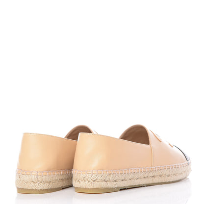 Chanel Lambskin CC Espadrilles 39 Beige Black 8 of 20
