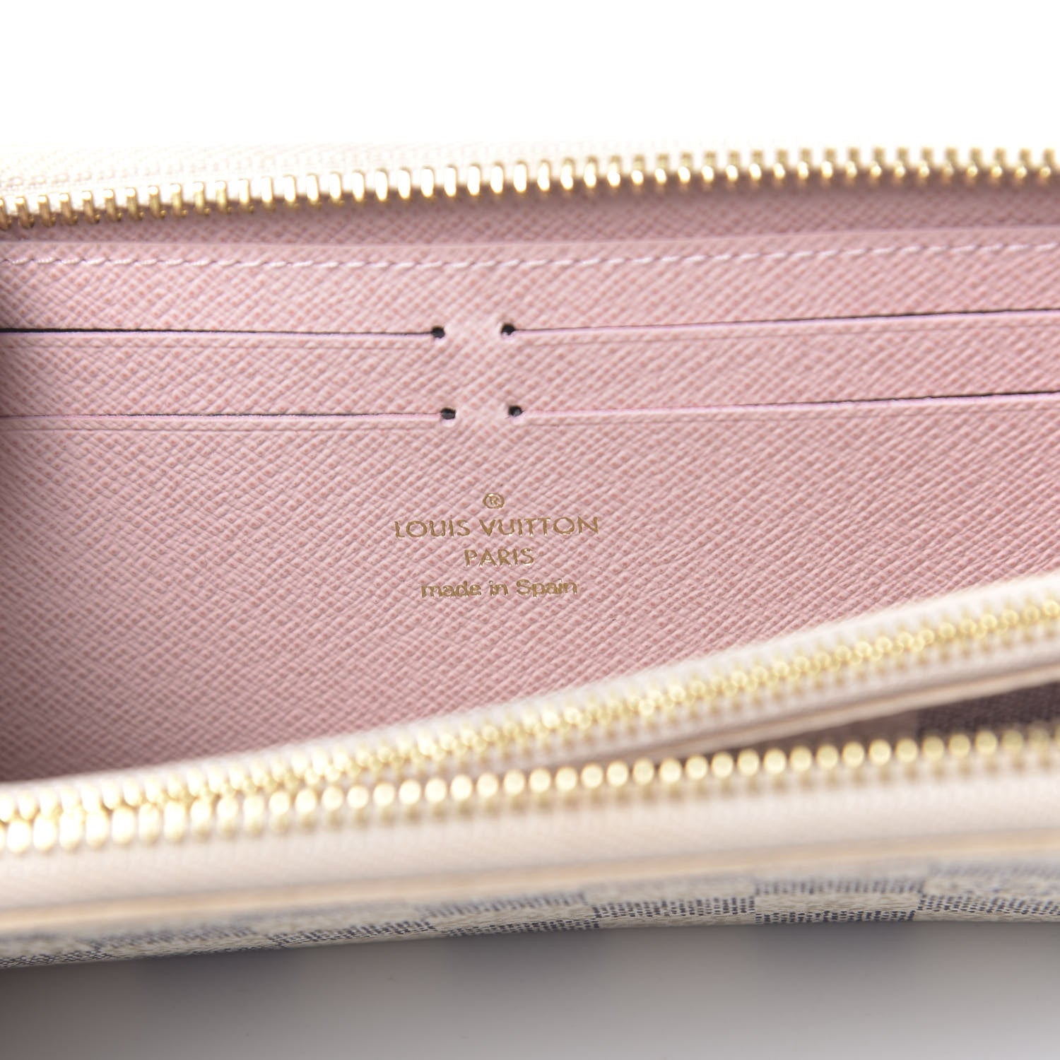 Louis Vuitton Damier Azur Clemence Wallet Rose Ballerine 6 of 9