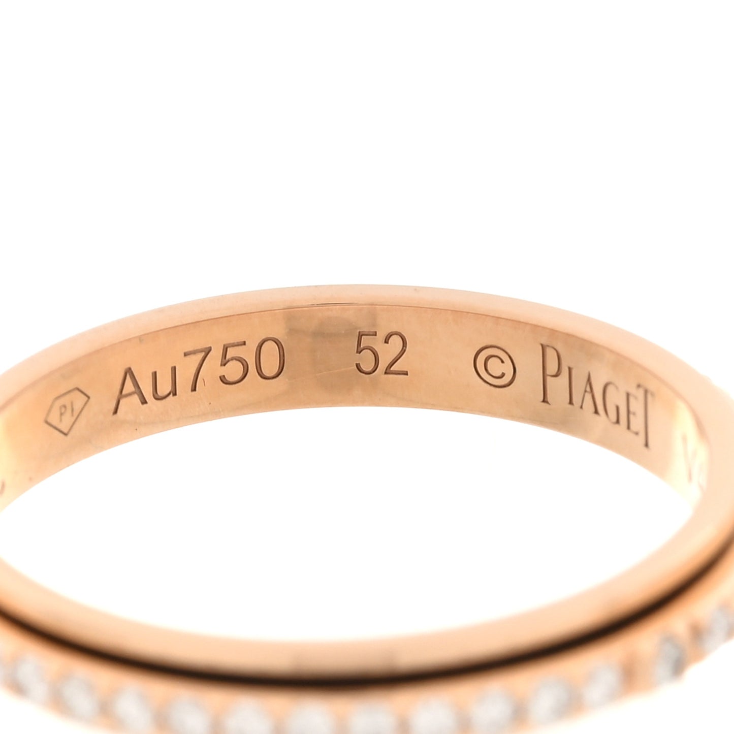 18K Rose Gold Diamond .25ctw Possession Wedding Band Ring 52 6