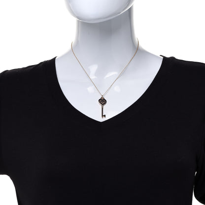 Tiffany 18K Rose Gold Return To Tiffany Heart Key Pendant Necklace 2 of 7