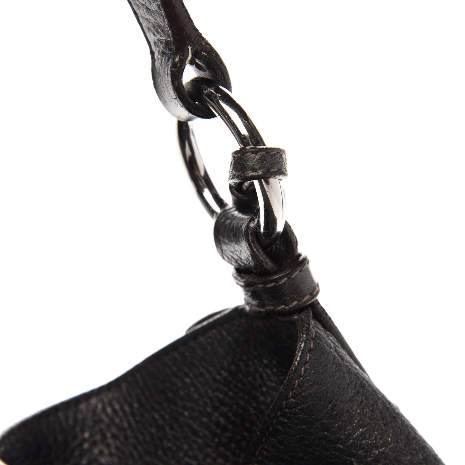 Prada Metallic Vitello Daino Hobo Dark Grey 11 of 15