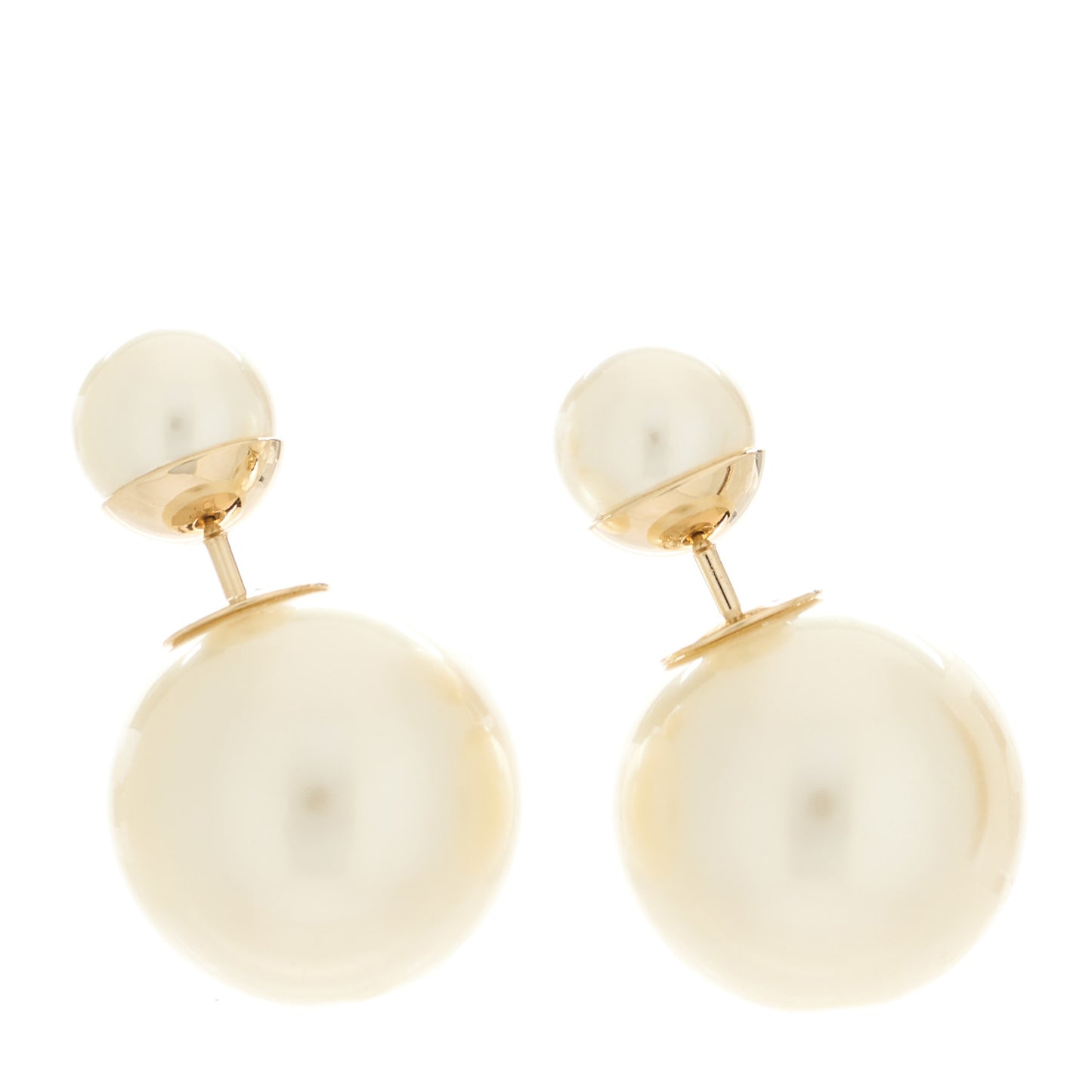 Pearl Mise En Dior Tribal Earrings Gold