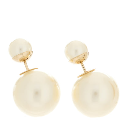 Christian Dior Pearl Mise En Dior Tribal Earrings Gold 1 of 5