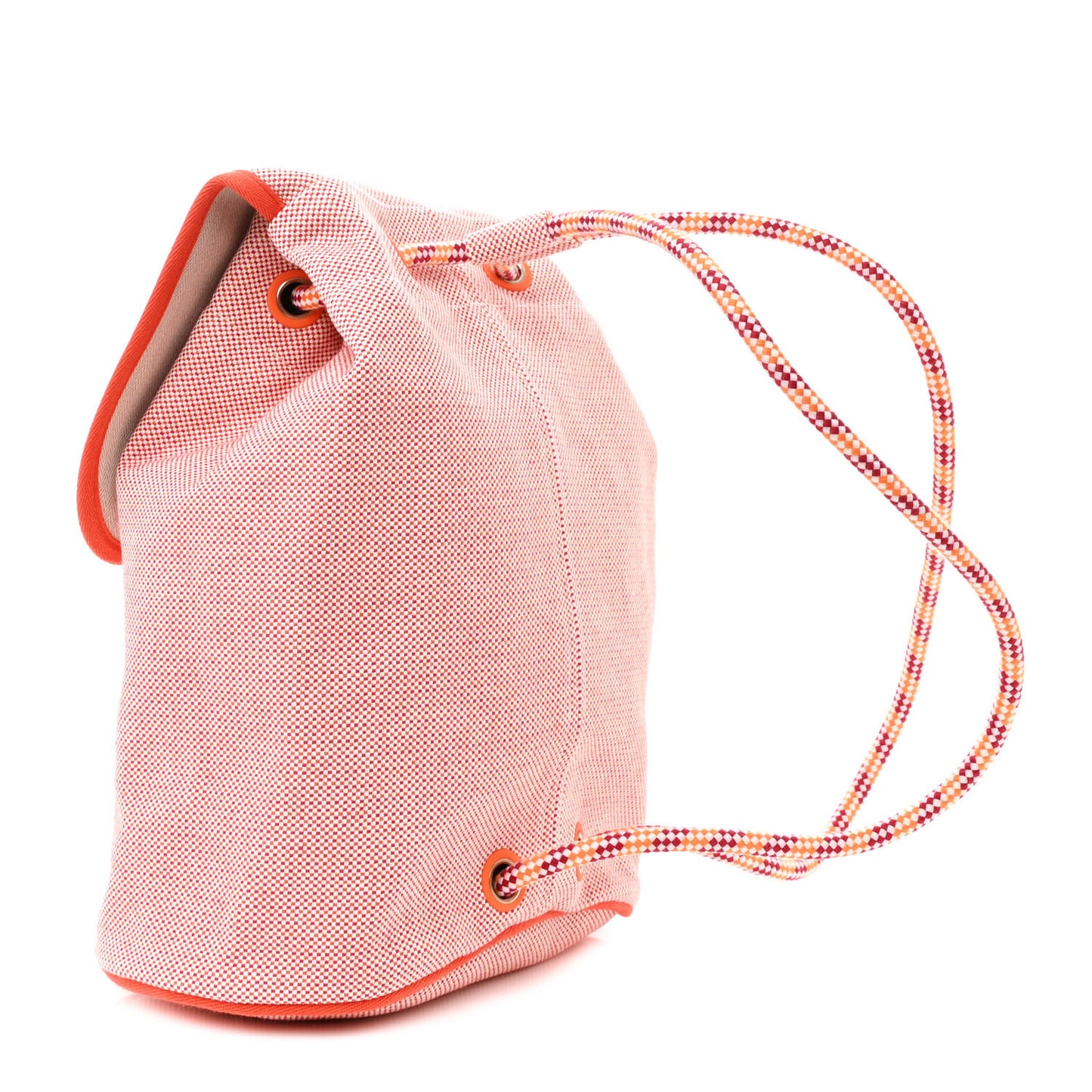 H Canvas Embroidered Les Cabanes Backpack Orange Feu