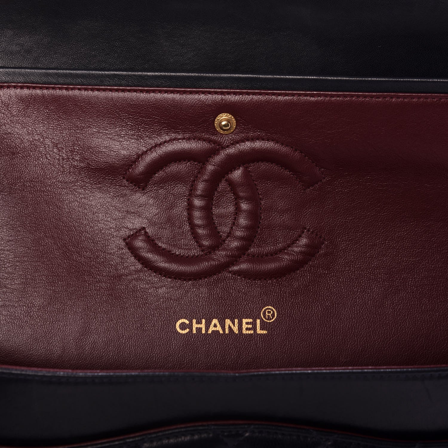 Chanel Lambskin Quilted Medium Double Flap Navy 6 of 11
