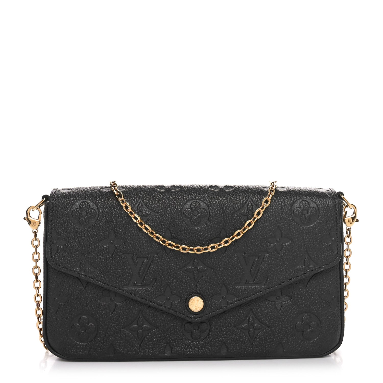 Louis Vuitton Empreinte Pochette Felicie Chain Wallet Black 1 of 10