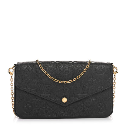 Louis Vuitton Empreinte Pochette Felicie Chain Wallet Black 1 of 10