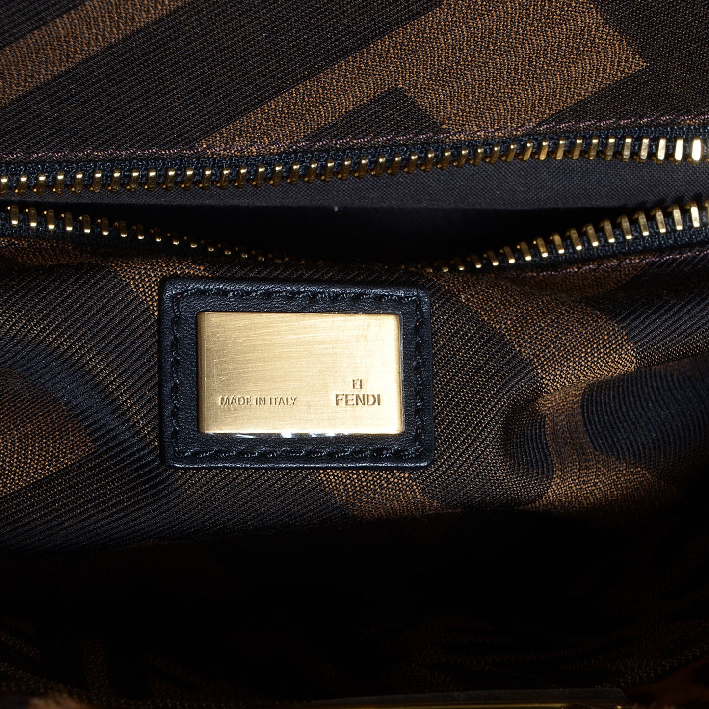 Calf Hair Leopard Print Zucca Large Peekaboo Iconic Satchel Tobacco