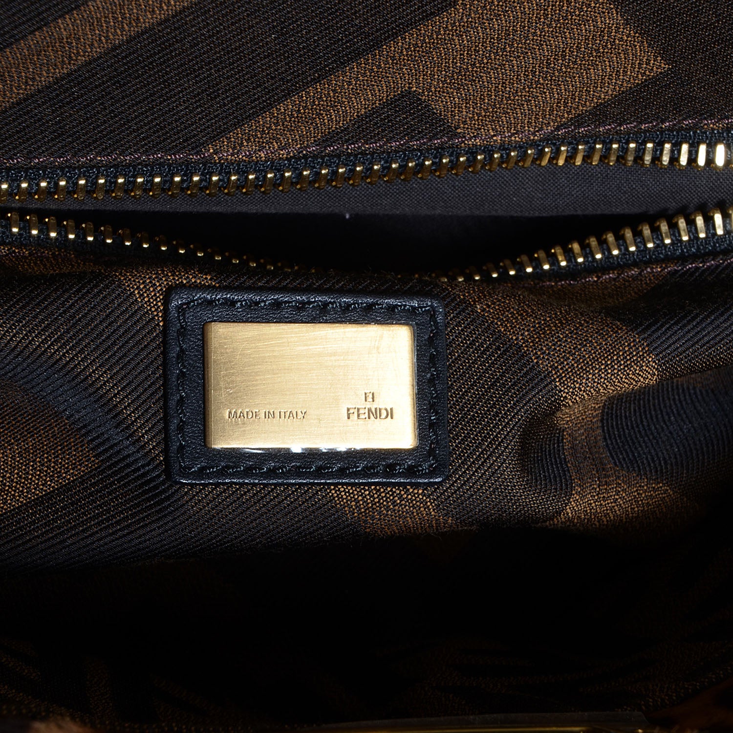Fendi Calf Hair Leopard Print Zucca Large Peekaboo Iconic Satchel Tobacco 5 of 8
