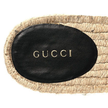 Gucci Nappa Matelasse GG Marmont Espadrille Slide Sandals 39.5 Black 9 of 9