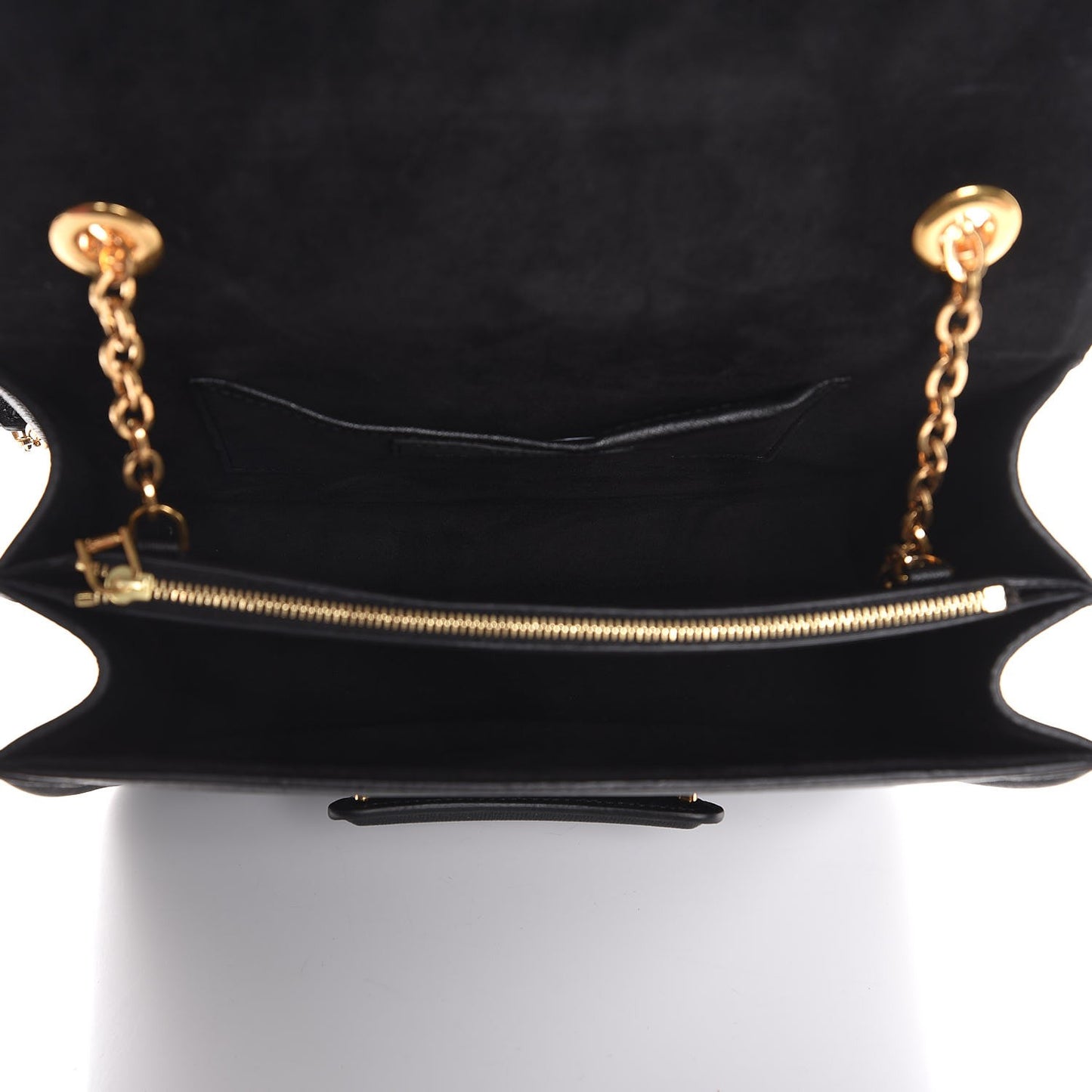 Calfskin Heroine Chain Satchel Black