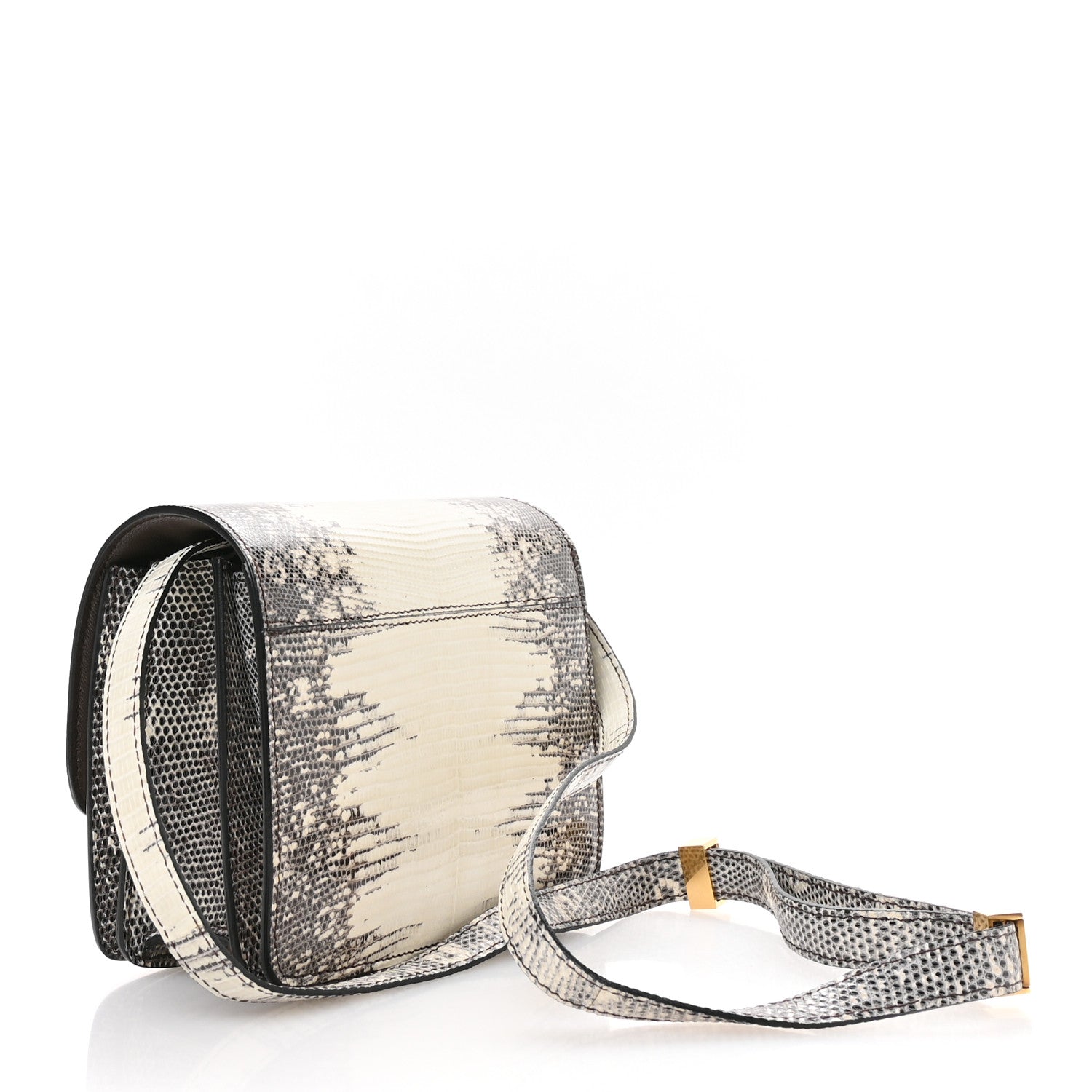 Celine Lizard Small Classic Box Flap Bag Natural 3 of 11