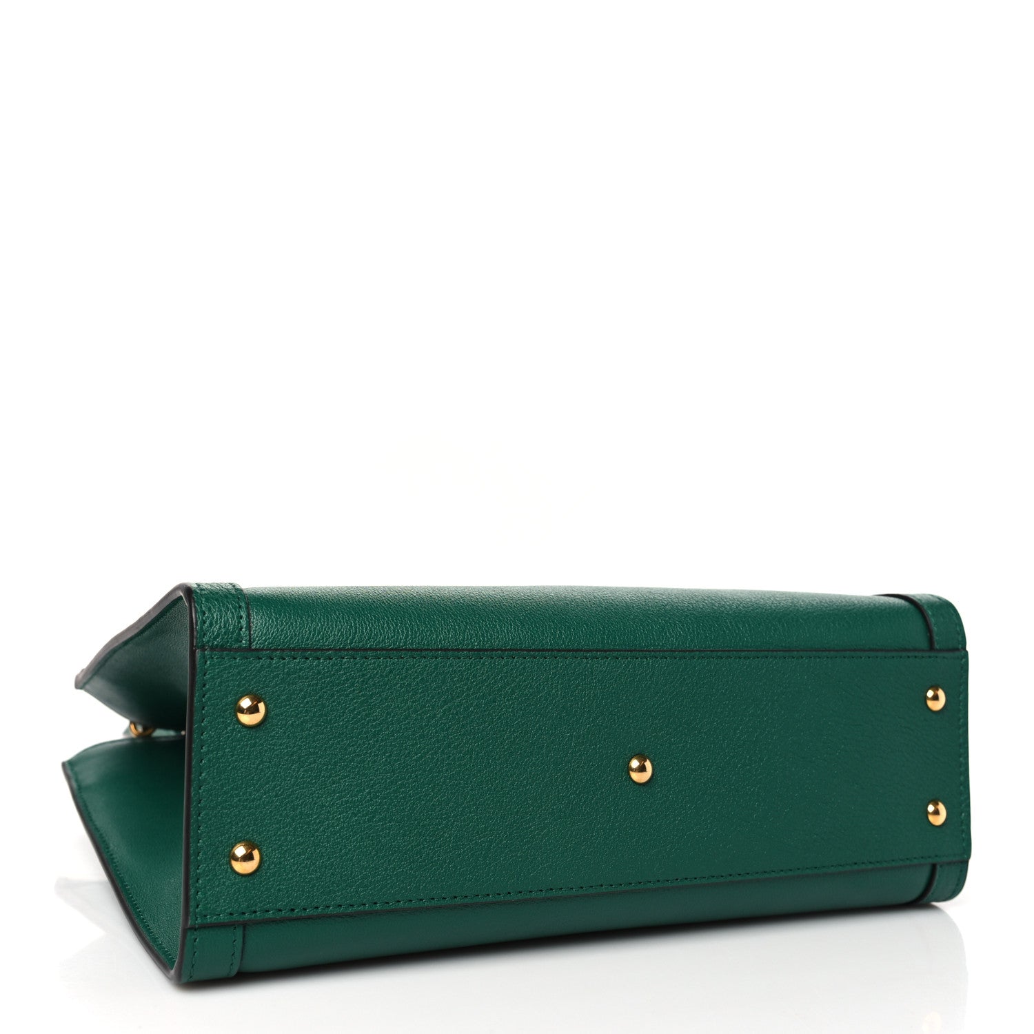 Gucci Wonka Grain Calfskin Small Diana Tote Bag Green Yellow Fluo 4 of 10