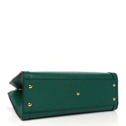Gucci Wonka Grain Calfskin Small Diana Tote Bag Green Yellow Fluo 4 of 10