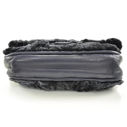 Chanel Lapin Rabbit Fur Flap Blue 5 of 10
