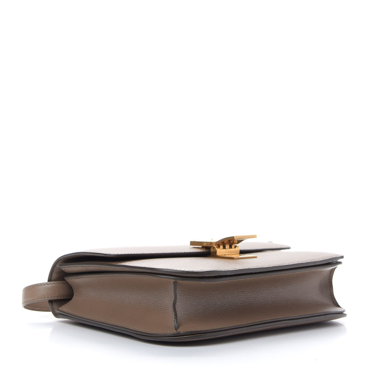 Liege Calfskin Medium Classic Box Flap Bag Taupe