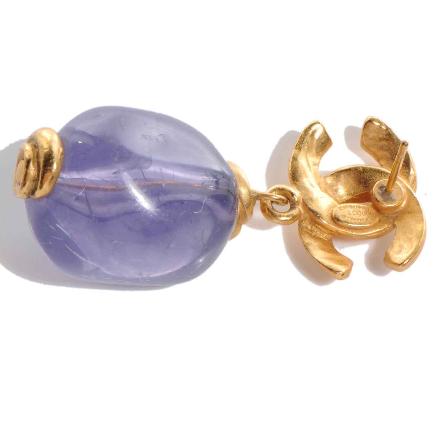 CC Drop Earrings Gold