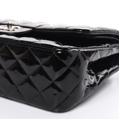Chanel Patent Quilted Jumbo Double Flap Black 9 of 17