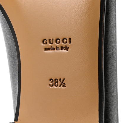 Gucci Calfskin Womens Jordaan Loafers 38.5 Black 7 of 8