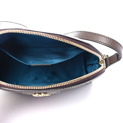 Gucci GG Supreme Monogram Textured Dollar Calfskin Web Small Ophidia Dome Shoulder Bag Beige Ebony New Acero 4 of 4