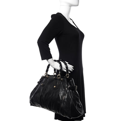 Gucci Dialux Pop Bamboo Large Top Handle Tote Black 2 of 17