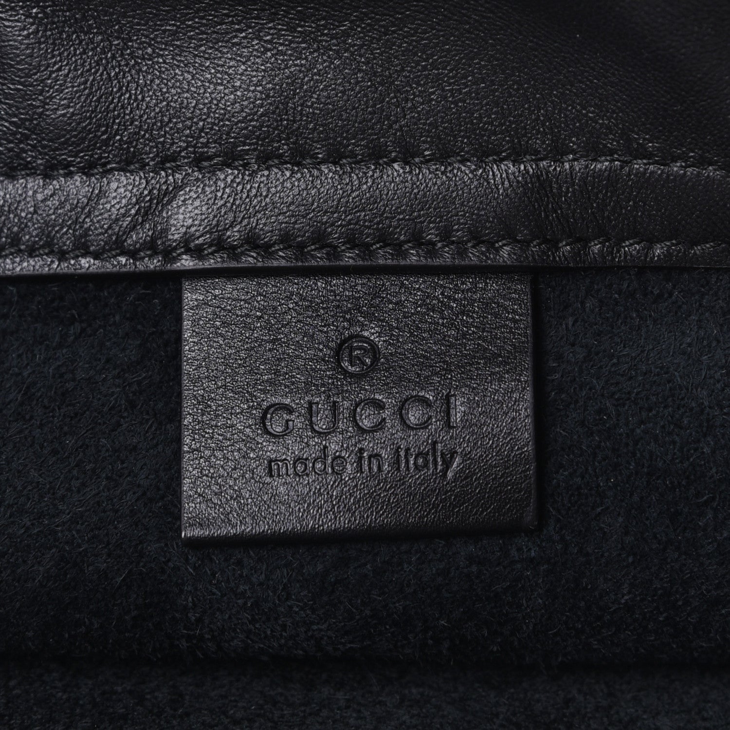 Gucci Calfskin Coco Capitan Logo Drawstring Backpack Black 4 of 5