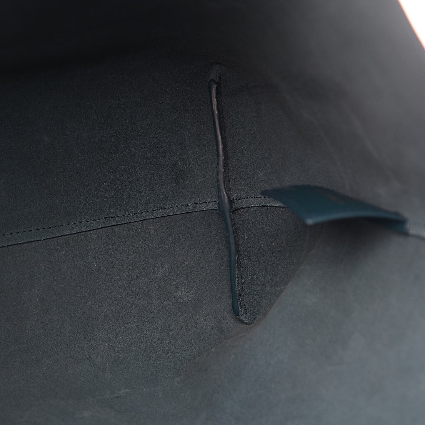 Calfskin Large Shopping Tote Dark Turquoise