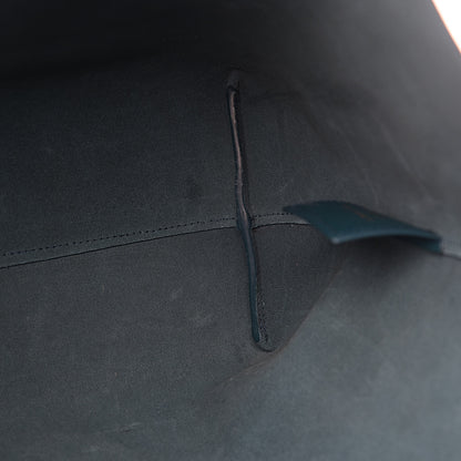 Saint Laurent Calfskin Large Shopping Tote Dark Turquoise 10 of 12