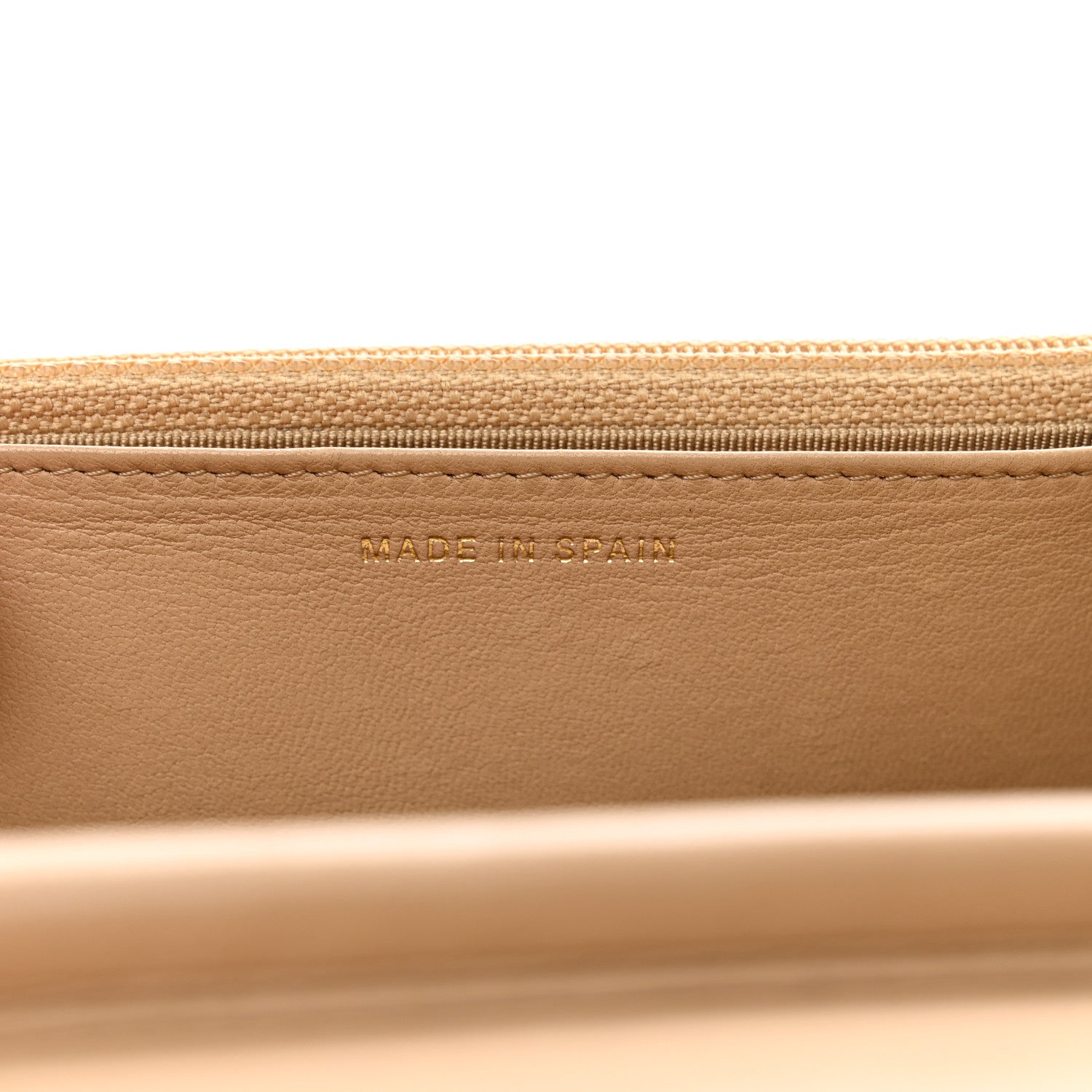 Chanel Lambskin Quilted Wallet On Chain WOC Beige 8 of 12