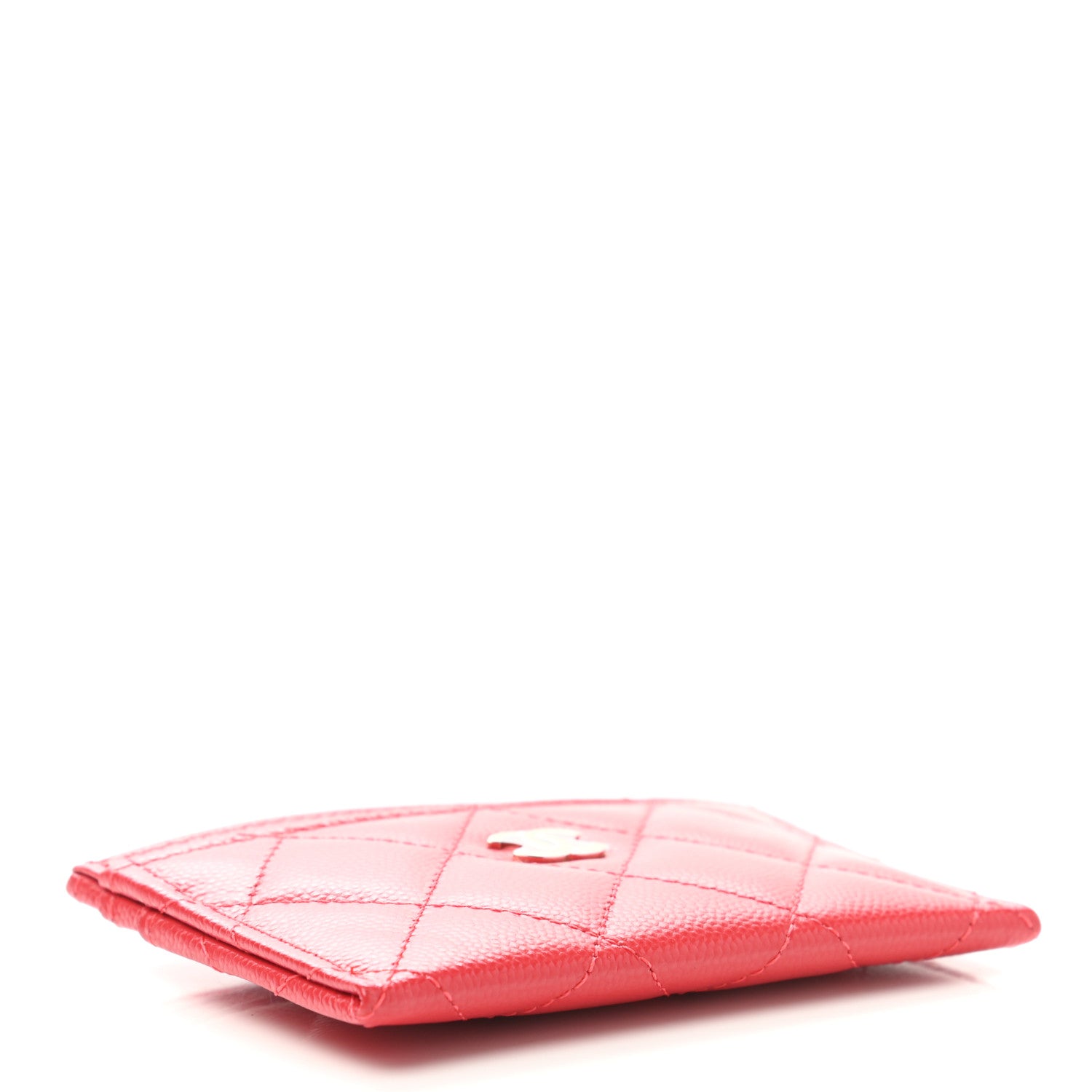 Chanel Caviar Quilted Card Holder Red 4 of 9