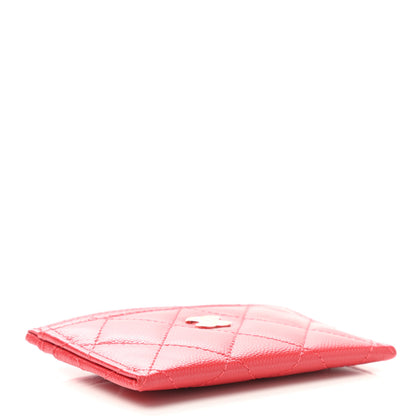 Chanel Caviar Quilted Card Holder Red 4 of 9