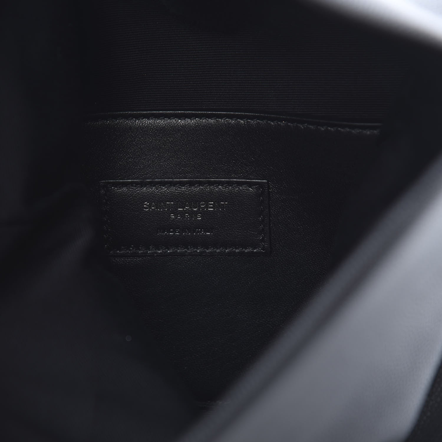 Saint Laurent Grain De Poudre West Hollywood Monogram Fold Over Clutch Black 6 of 7