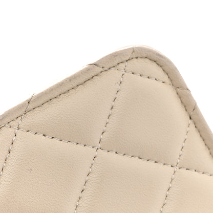 Chanel Lambskin Quilted Flap Phone Holder With Chain Ecru Dark Beige 11 of 12