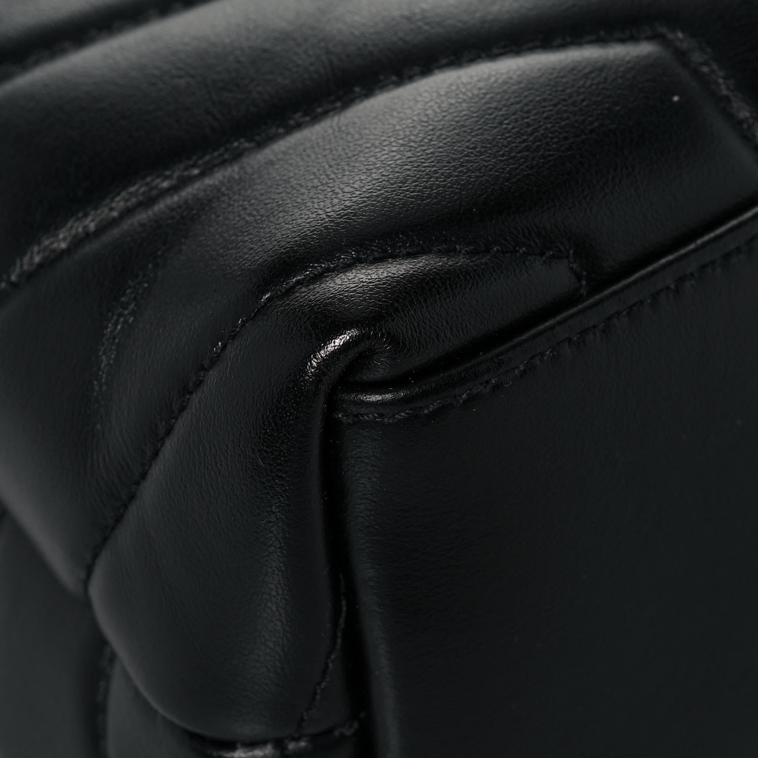 Saint Laurent Calfskin Y Quilted Monogram Small Loulou Chain Satchel Black 7 of 11