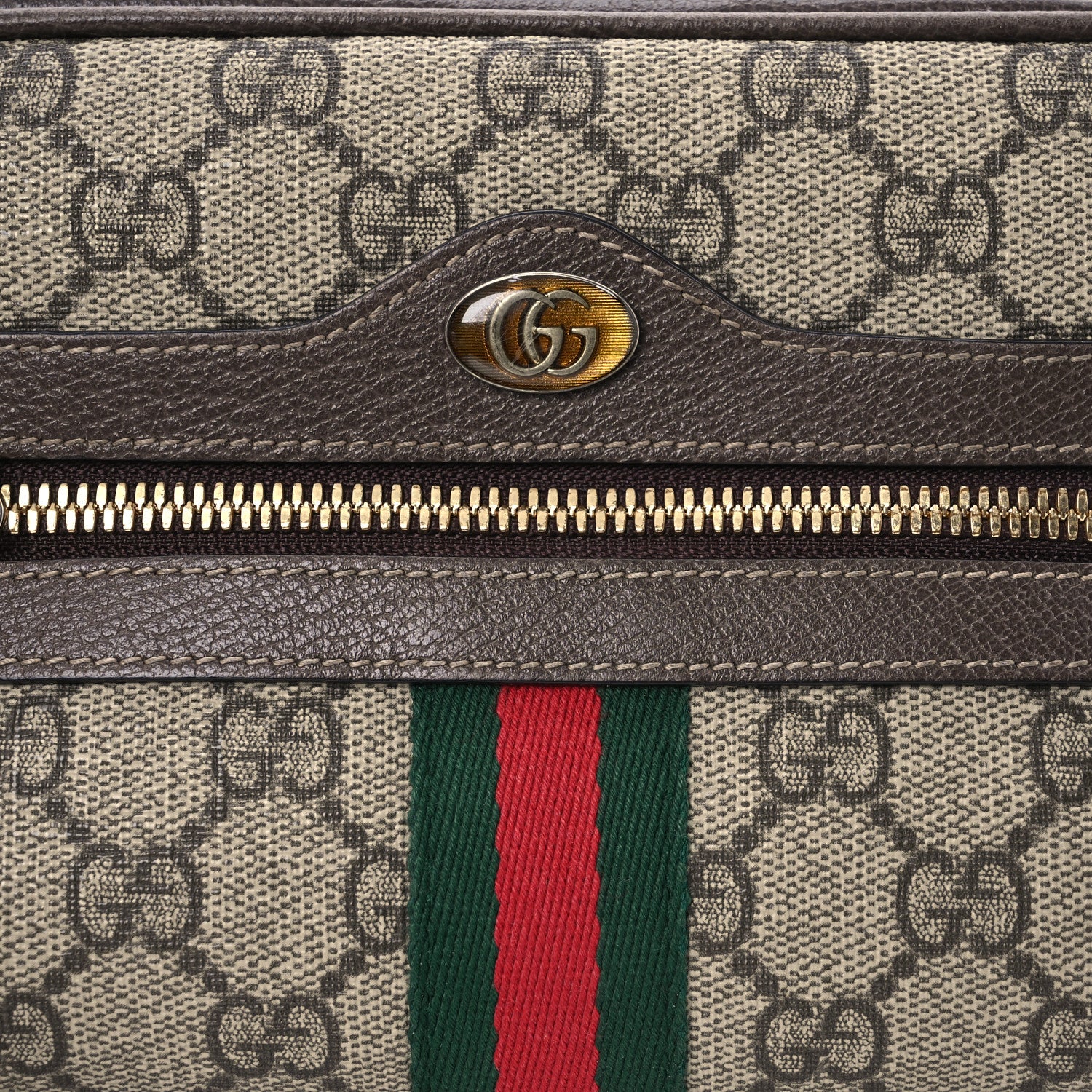 Gucci GG Supreme Monogram Web Small Ophidia Belt Bag 95 38 Dark Brown 9 of 16