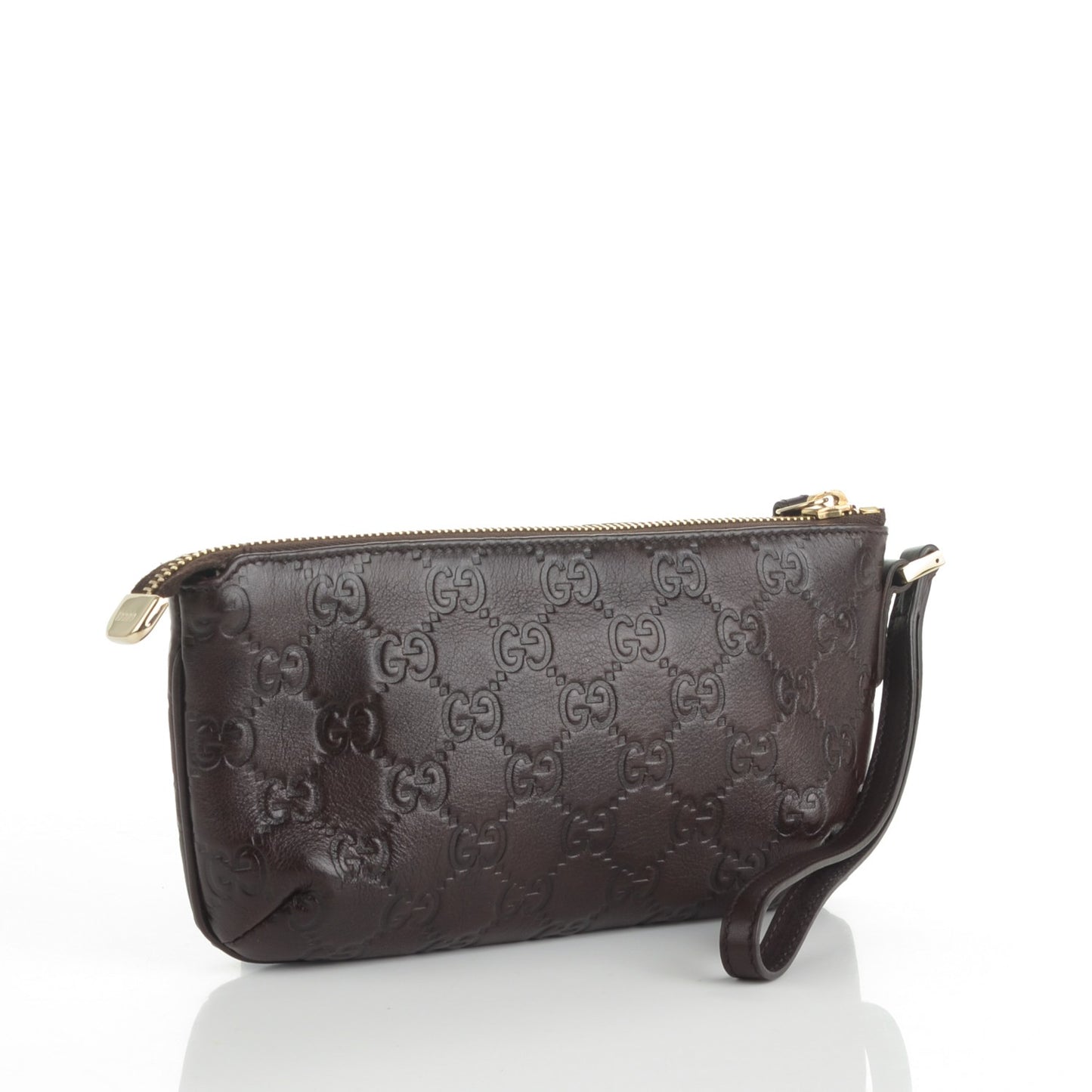 Guccissima Princy Wristlet Dark Brown