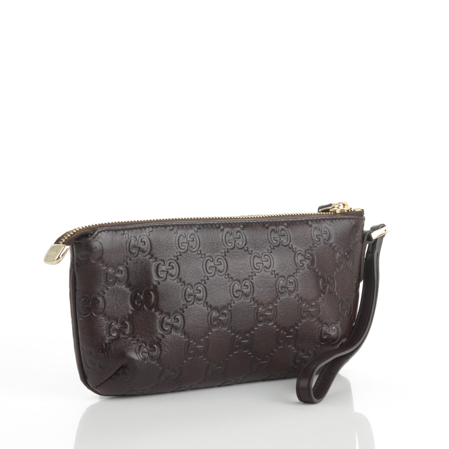 Gucci Guccissima Princy Wristlet Dark Brown 3 of 7
