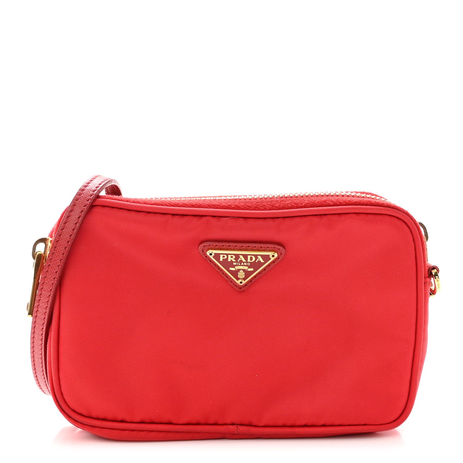 Prada Tessuto Nylon Mini Camera Crossbody Rosso 1 of 10