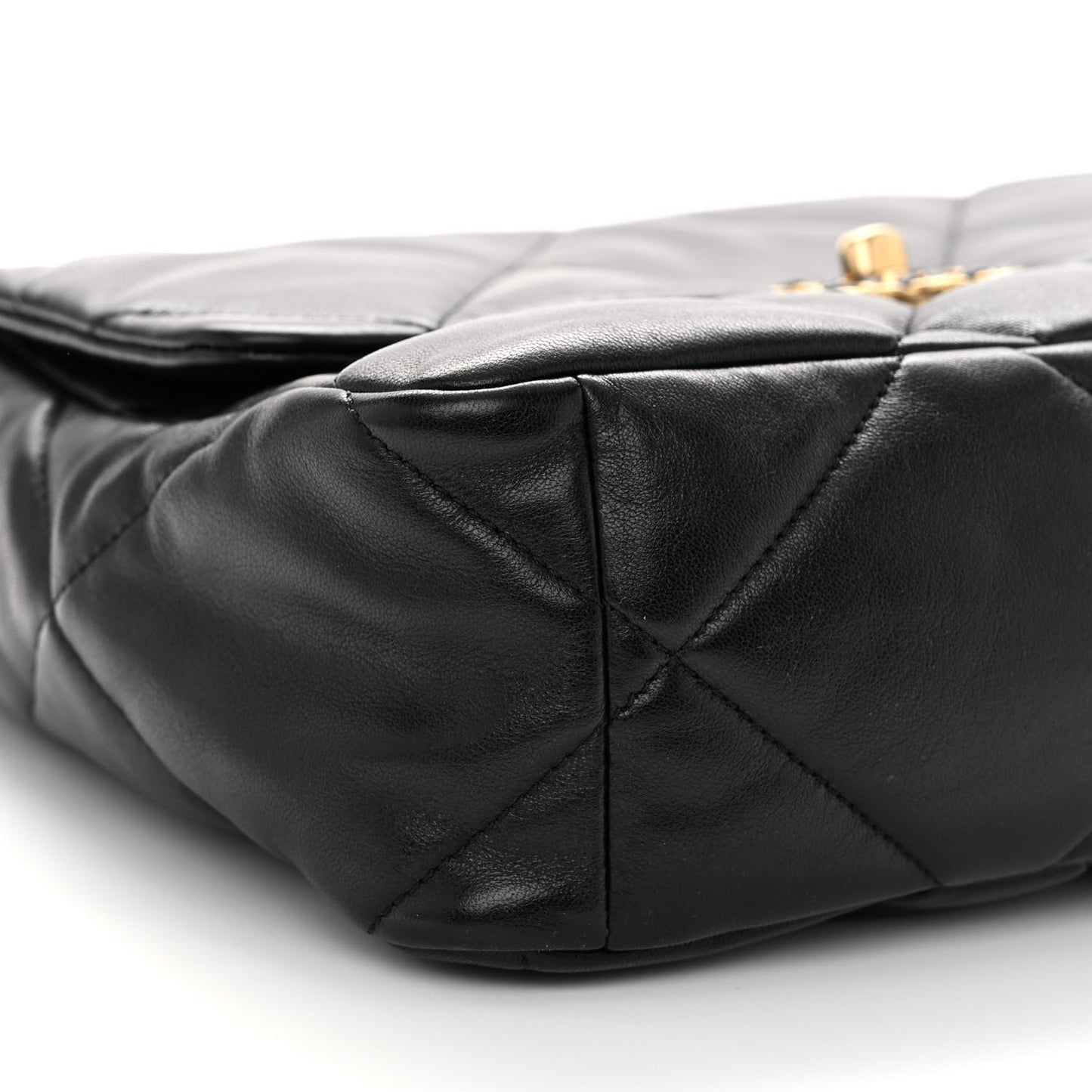 Goatskin Quilted Large Chanel 19 Flap Black