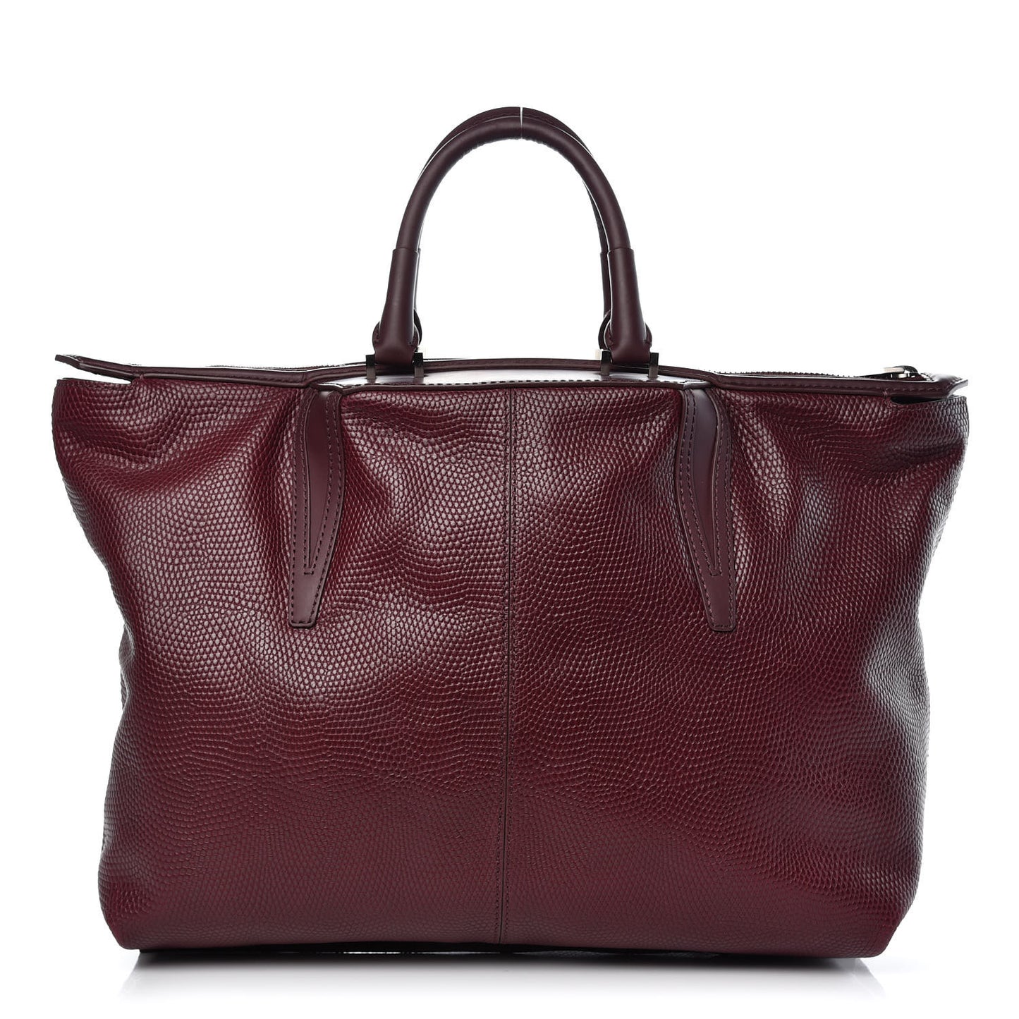 Lizard Embossed Small Liner Tote Oxblood