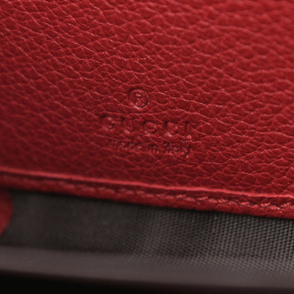 Gucci Cripto Calfskin Interlocking G Logo Zip Around Wallet Hibiscus Red Giallo Black Green Red 6 of 8